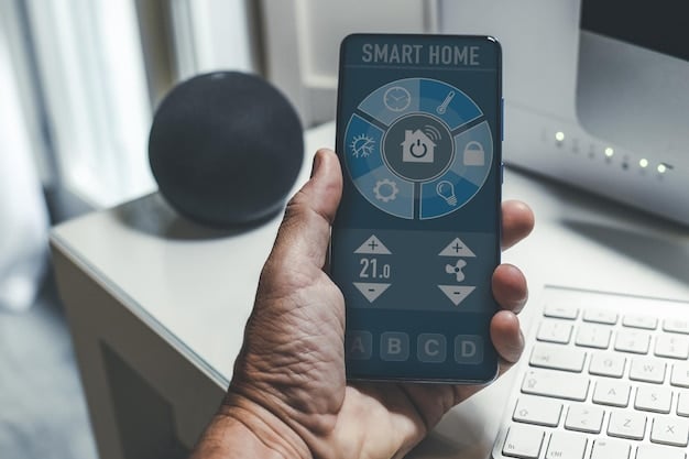 A smartphone displaying a home security app with alerts and system settings, showcasing customized notification options and device status.