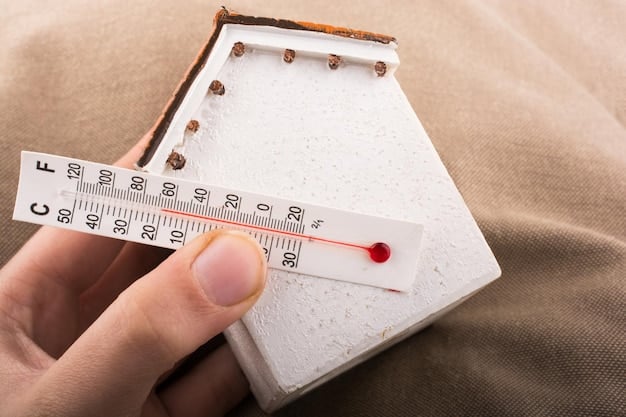 A cross-section view of an attic showing adequate insulation levels reaching above the joists. Include a measuring tape to indicate the depth and type of insulation.