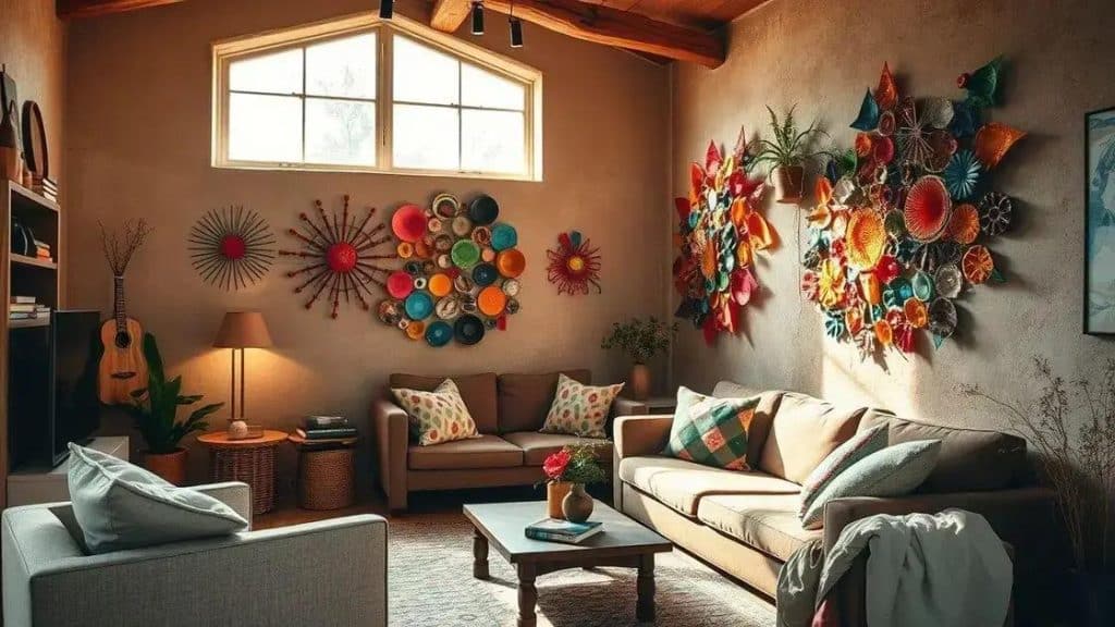 DIY wall art with recycled materials: unleash your creativity