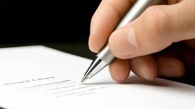 A close-up of a legal document titled 
