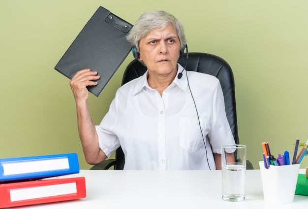 A concerned caregiver sitting at a desk, surrounded by documents, with a hand resting on their forehead, indicating stress or worry about the legal and financial responsibilities.