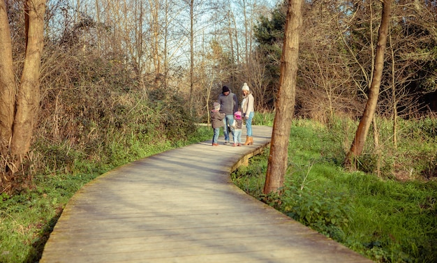 An aerial view of a family joyfully riding bikes together along a scenic, tree-lined path on a bright, sunny day. The image captures a moment of shared activity, illustrating the importance of regular exercise and quality time spent outdoors.