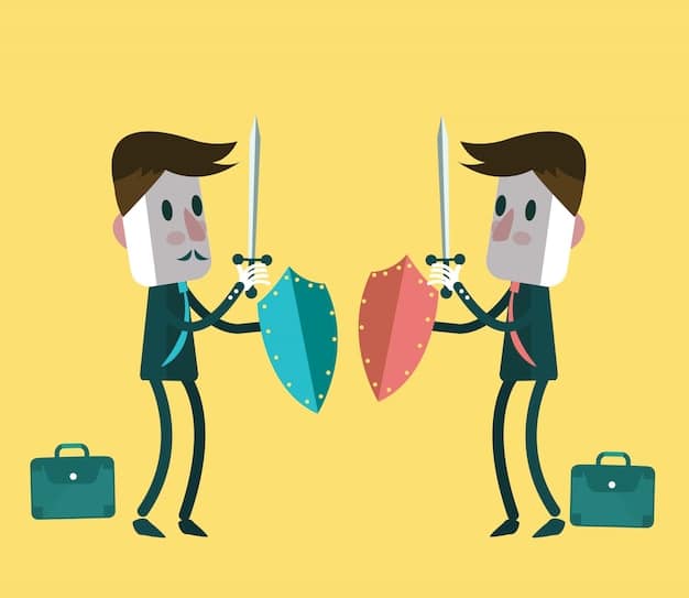 A side-by-side comparison graphic illustrating the differences between guardianship and conservatorship in a simple, easy-to-understand visual format with icons representing personal care and financial management.