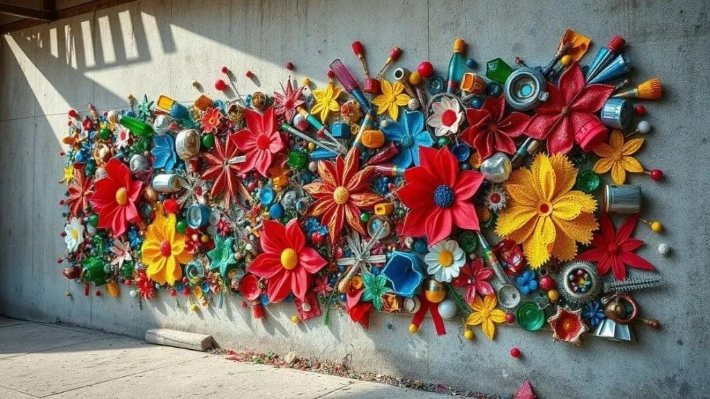 DIY wall art with recycled materials: creative ideas