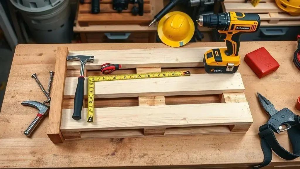 Essential tools for building a pallet shelf