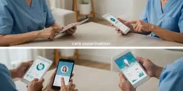 Caregivers using digital tools for coordination