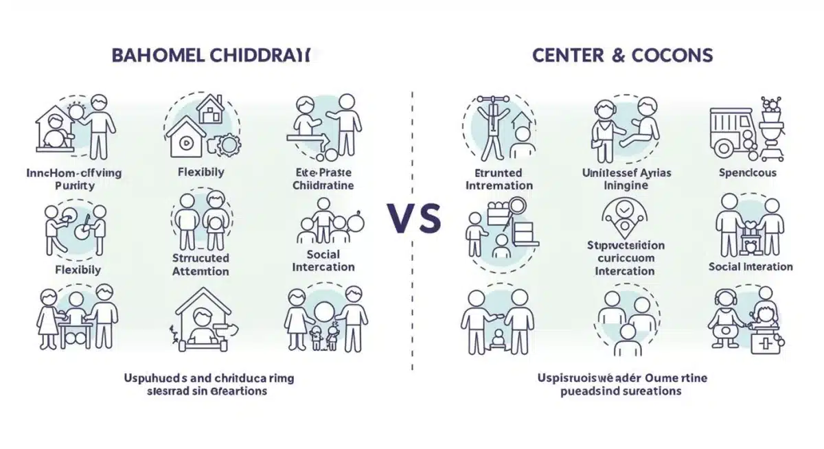 Pros and cons of in-home versus center-based childcare options