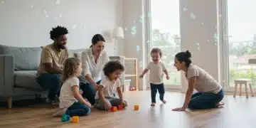 Happy family benefiting from childcare subsidies in 2025