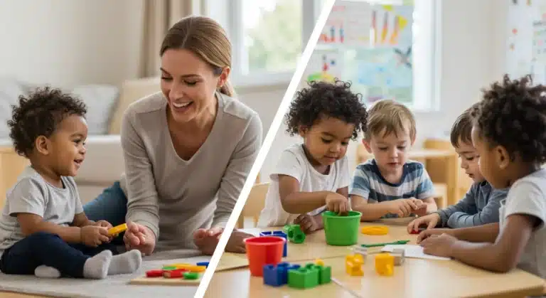 Comparing in-home and center-based childcare environments