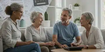 Family caregiver assisting an elderly loved one, symbolizing financial relief from tax credits.