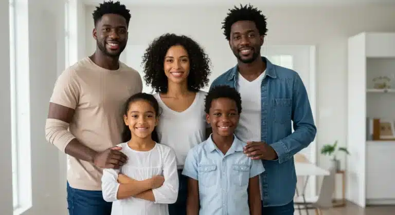 Happy family ready for 2026 flu season
