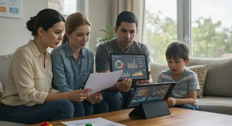Family reviewing 2026 US disability benefits data
