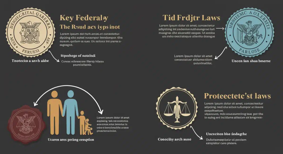 Infographic of four federal legal acts protecting US caregivers.