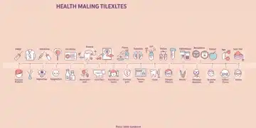 Health screening timeline for all ages, preventative care illustration