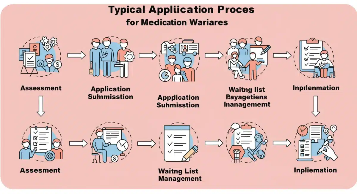 Medicaid waiver application process infographic