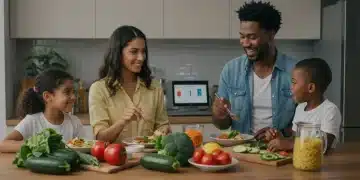 Family eating healthy meal, 2026 dietary trends, balanced nutrition