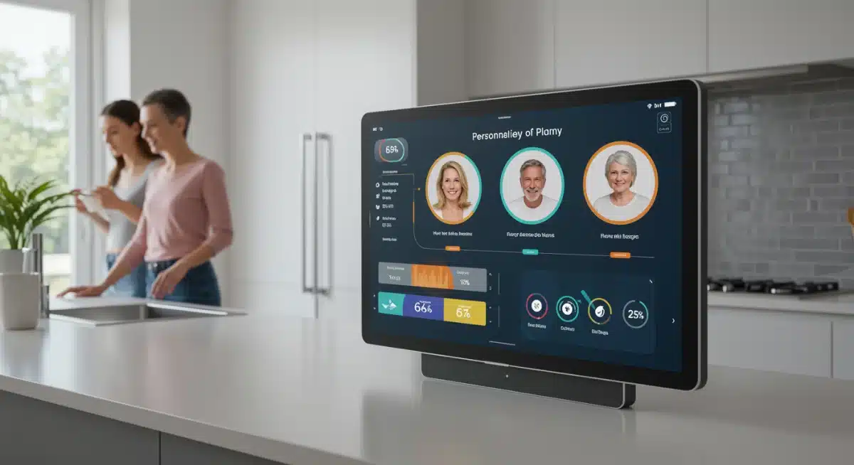 Personalized nutrition display, smart kitchen, family diet plan