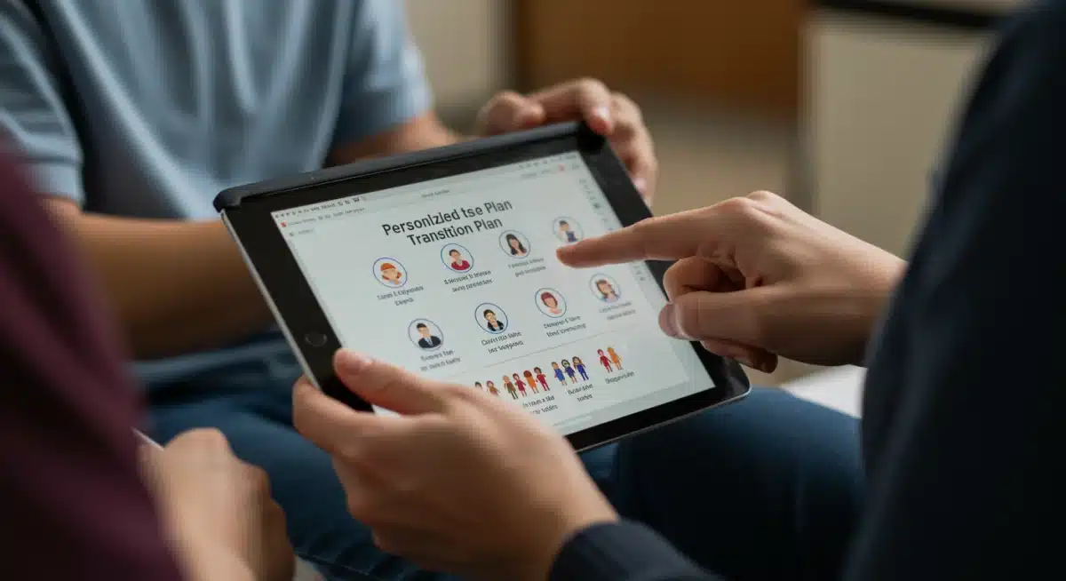 Collaborative planning for adult services transition on a tablet