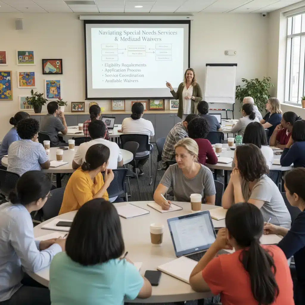 Community workshop for caregivers on navigating special needs services and Medicaid Waivers
