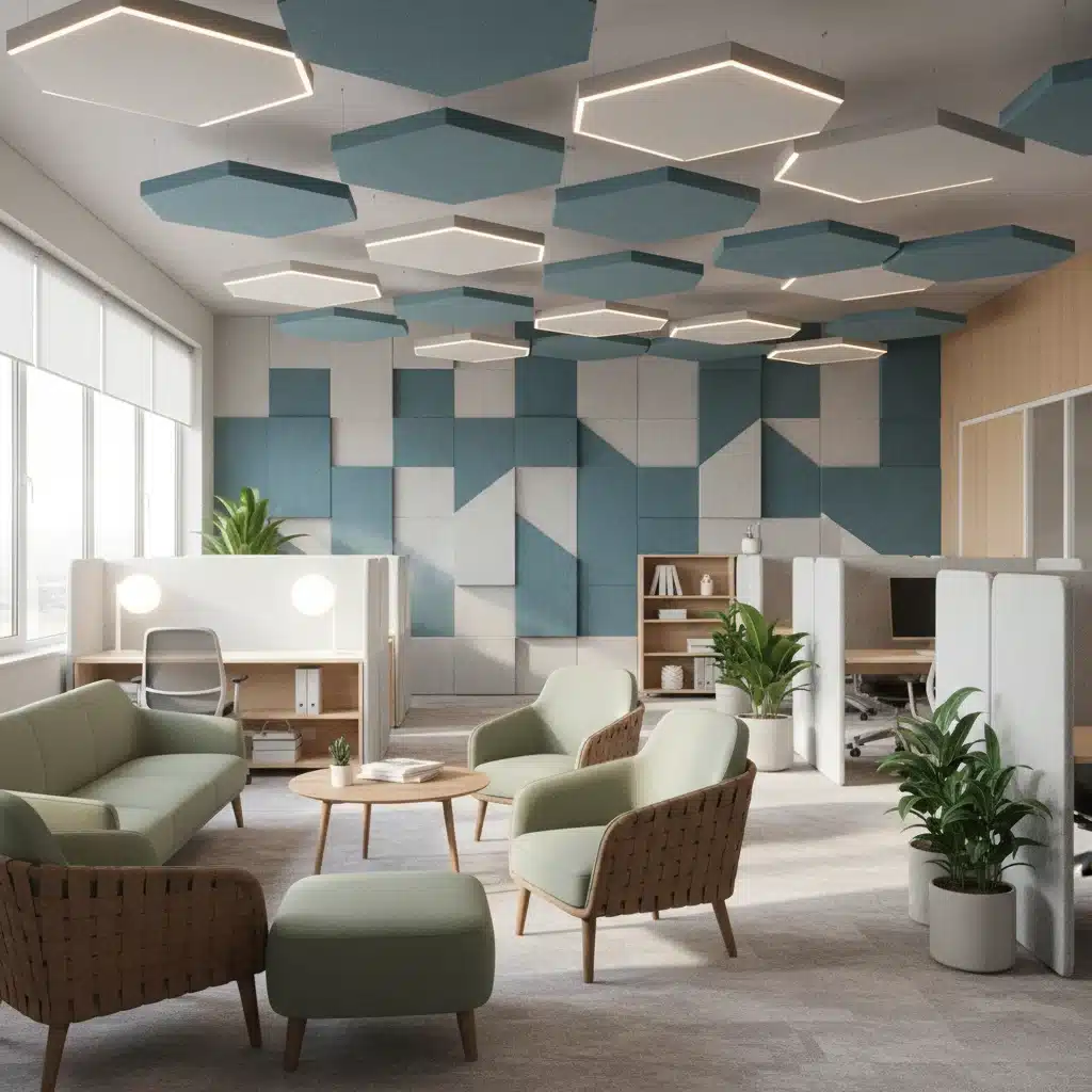 Acoustically optimized open-plan office with quiet zones