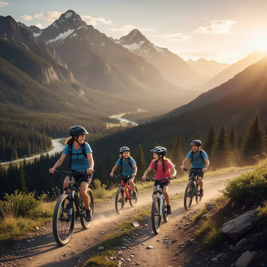 A family enjoying an active outdoor activity together, promoting physical wellness.