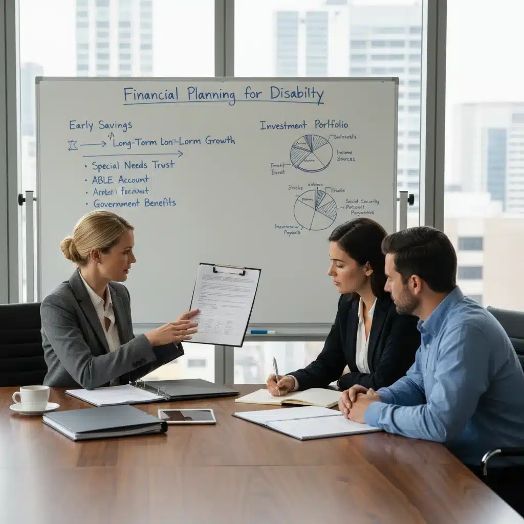 Financial advisor explaining ABLE account benefits to parents