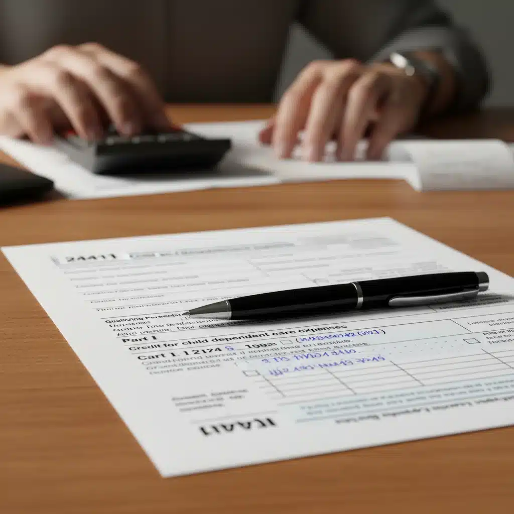 Filling out IRS Form 2441 for dependent care expenses