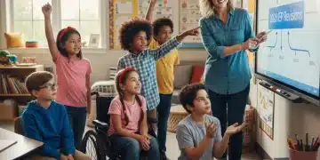 2026 IEP Revisions: Key Changes for Autism in US Public Schools Students with autism learning in a supportive classroom environment with a teacher, discussing 2026 IEP revisions.