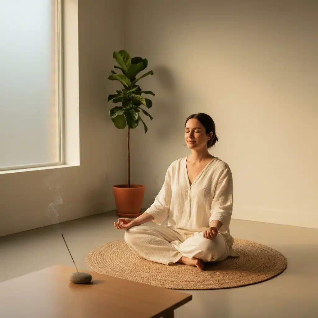Person meditating for stress reduction and mindfulness